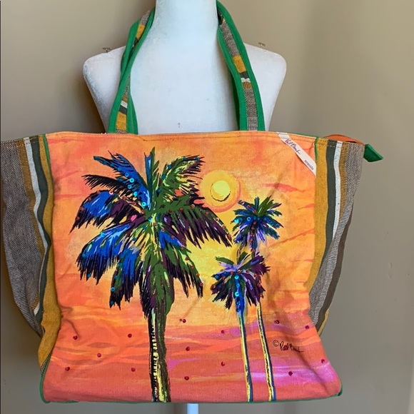 Palm tree beach bag - Picture 3 of 4